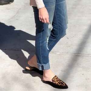 Leopard print mules